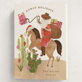 "Howdy Holidays y'all" - Holiday Cards in Candy Cane by Sarah Knight - Folded Card