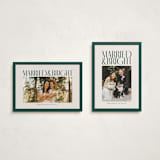 "Married & Bright" - Holiday Cards in Spruce by Ekko Studio - Photo Orientation Options