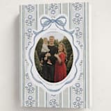 "Wildflower Holiday ribbon" - Holiday Cards in Blueberry by Jackie Crawford - Folded Card