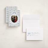 "Wildflower Holiday ribbon" - Holiday Cards in Blueberry by Jackie Crawford - Assembled