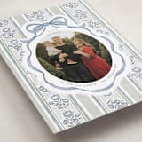 "Wildflower Holiday ribbon" - Holiday Cards in Blueberry by Jackie Crawford - Detail