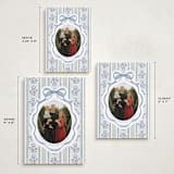 "Wildflower Holiday ribbon" - Holiday Cards in Blueberry by Jackie Crawford - Formats Available