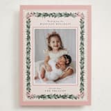 "Sugarpine" - Holiday Cards in Blush by Itsy Belle Studio - Front