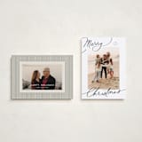 "Evoke" - Holiday Cards in Snow by Everett Paper Goods - Photo Orientation Options