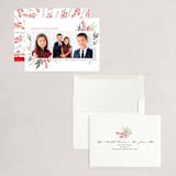 "Happy Holidays" - Holiday Cards in Crimson by Susan Moyal - Assembled