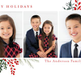 "Happy Holidays" - Holiday Cards in Crimson by Susan Moyal - Detail