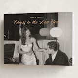 "Classy Cheer" - Holiday Cards in Apricot by Ekko Studio - Folded Card