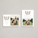 "Holly Monogram" - Holiday Cards in Holly Berry by Wildfield Paper Co - Photo Orientation Options