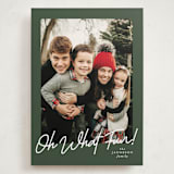 "Oh what fun script" - Holiday Cards in Forest by Karidy Walker - Front