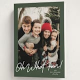 "Oh what fun script" - Holiday Cards in Forest by Karidy Walker - Folded Card