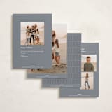 "Minimalist Border" - Holiday Cards in Slate by Stacey Meacham - Back of Card Options