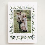 "Classic Greenery" - Holiday Cards in Winter Berry by Susan Moyal - Front