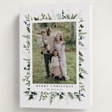 "Classic Greenery" - Holiday Cards in Winter Berry by Susan Moyal - Folded Card