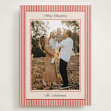 "Little Stripes" - Holiday Cards in Ruby by Annie Shapiro - Front