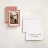 "Little Stripes" - Holiday Cards in Ruby by Annie Shapiro - Assembled