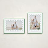 "Party Squiggle" - Holiday Cards in Spearmint by Blustery August - Photo Orientation Options