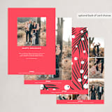 "White Berries" - Holiday Cards in Persimmon by Cricket and Bee - Back of Card Options