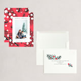 "White Berries" - Holiday Cards in Persimmon by Cricket and Bee - Assembled