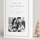"Stripe Edge" - Holiday Cards in Snow by Amy Kross - Folded Card
