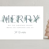 "Botanical Merry" - Holiday Cards in Winter by Paula Pecevich - Front