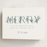 "Botanical Merry" - Holiday Cards in Winter by Paula Pecevich - Folded Card