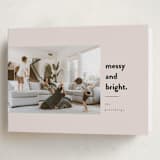 "Messy & Bright" - Holiday Cards in Blush by Iveta Angelova - Folded Card