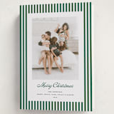 "Mini Cabana Stripes" - Holiday Cards in Pine by Erika Firm - Folded Card