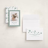 "Mini Cabana Stripes" - Holiday Cards in Pine by Erika Firm - Assembled