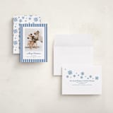 "Mini Cabana Stripes" - Holiday Cards in Ocean by Erika Firm - Assembled