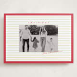 "Framed in Stripes" - Holiday Cards in Holly by Poised Avenue - Front