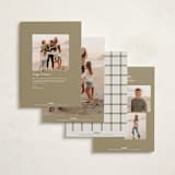 "Elegant overlap" - Holiday Cards in Golden by Stacey Meacham - Back of Card Options