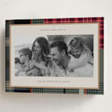 "Antiqued Plaid" - Holiday Cards in Rustic by Makewells - Folded Card