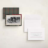 "Antiqued Plaid" - Holiday Cards in Rustic by Makewells - Assembled