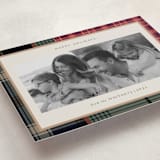 "Antiqued Plaid" - Holiday Cards in Rustic by Makewells - Detail