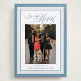 "Merry Striped Frame" - Holiday Cards in Frost by Alston Foster - Front