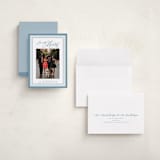 "Merry Striped Frame" - Holiday Cards in Frost by Alston Foster - Assembled