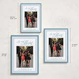 "Merry Striped Frame" - Holiday Cards in Frost by Alston Foster - Formats Available