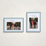 "Merry Striped Frame" - Holiday Cards in Frost by Alston Foster - Photo Orientation Options