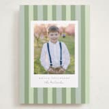 "Christmas stripe" - Holiday Cards in Sage by Sara Hicks Malone - Front