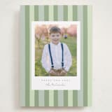 "Christmas stripe" - Holiday Cards in Sage by Sara Hicks Malone - Front