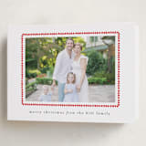 "hand drawn scallop" - Holiday Cards in Berry by Sara Hicks Malone - Folded Card