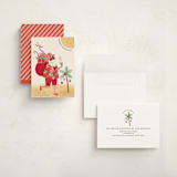 "Beach Santa" - Holiday Cards in Hibiscus by Sarah Knight - Assembled