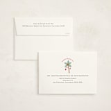 "Beach Santa" - Holiday Cards in Hibiscus by Sarah Knight - FREE Recipient Addressing