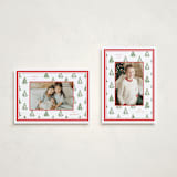 "Little Trees" - Holiday Cards in Candy Cane by Corinne Malesic - Photo Orientation Options