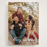 "Winter Greetings" - Holiday Cards in Snow by Ashley Iwafuchi - Front