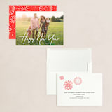"New Year Script" - Holiday Cards in Snow by GeekInk Design - Assembled
