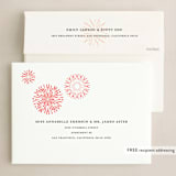 "New Year Script" - Holiday Cards in Snow by GeekInk Design - FREE Recipient Addressing