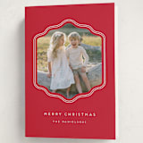 "preppy curved frame" - Holiday Cards in Peppermint by Rebecca Durflinger - Folded Card