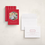 "preppy curved frame" - Holiday Cards in Peppermint by Rebecca Durflinger - Assembled