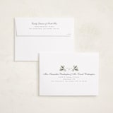 "Holly Monogram" - Holiday Cards in Blue Spruce by Wildfield Paper Co - FREE Recipient Addressing